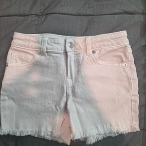 Cat & Jack Women's Pink and White Jean Shorts